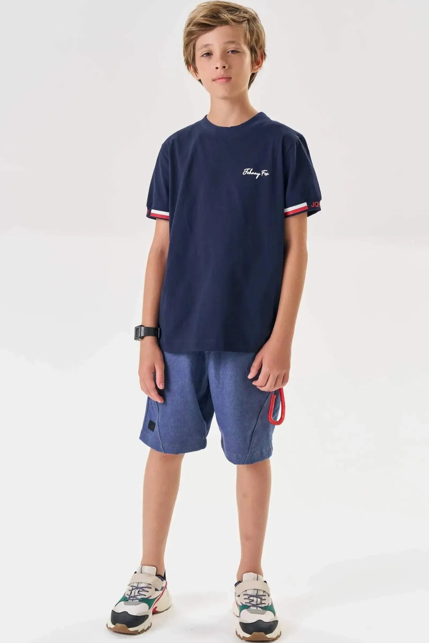 Bermuda em Cotton Jeans com Elastano 87060 Johnny Fox Teen Menino