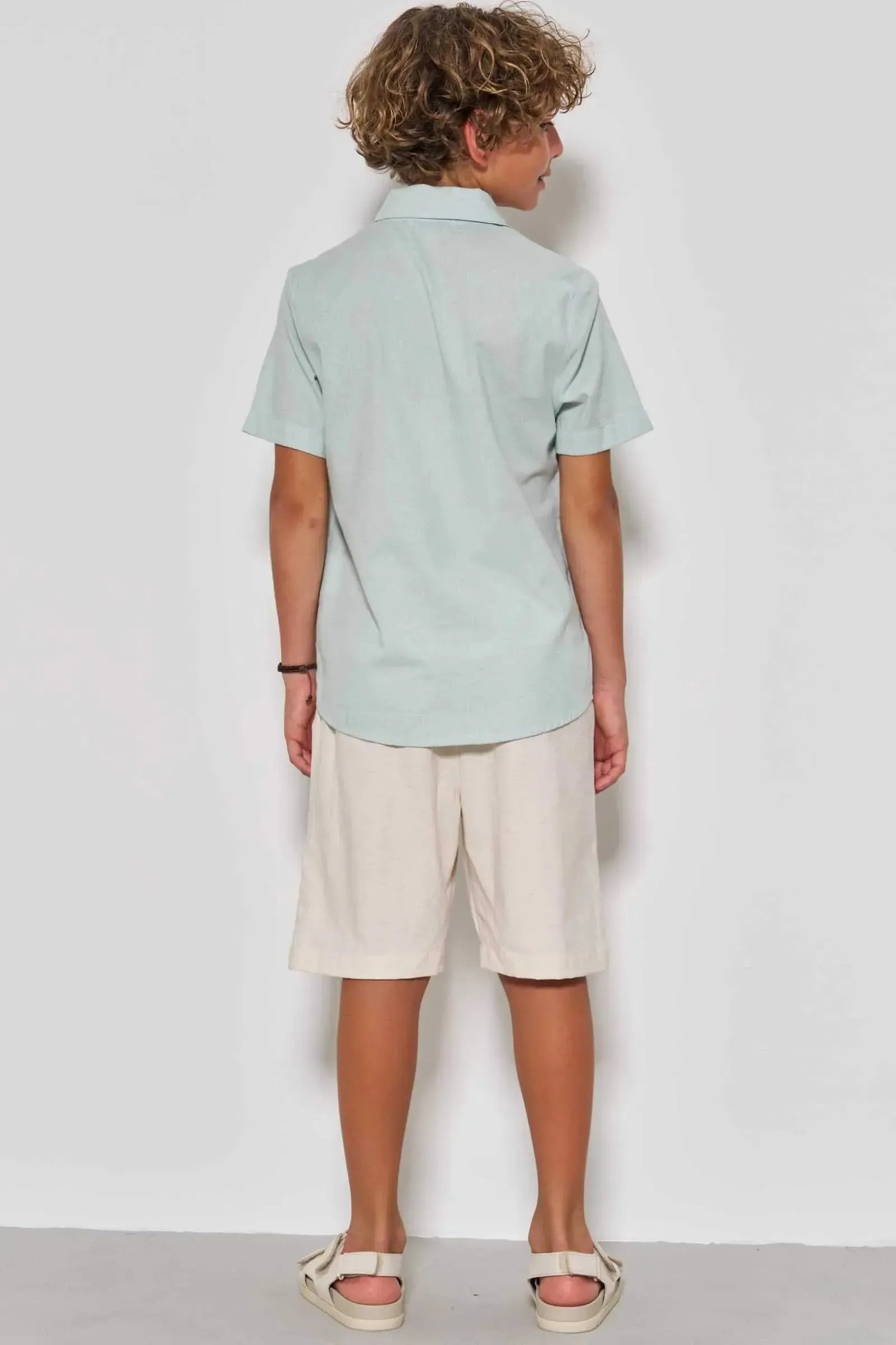 Bermuda em Linho Santorine com Elastano 86823 Johnny Fox Teen Menino