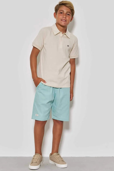 Bermuda em Linho Santorine com Elastano 86823 Johnny Fox Teen Menino