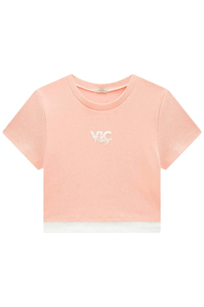 Blusa Boxy em Canelado Liz 87512 Vic&Vicky Teen Menina