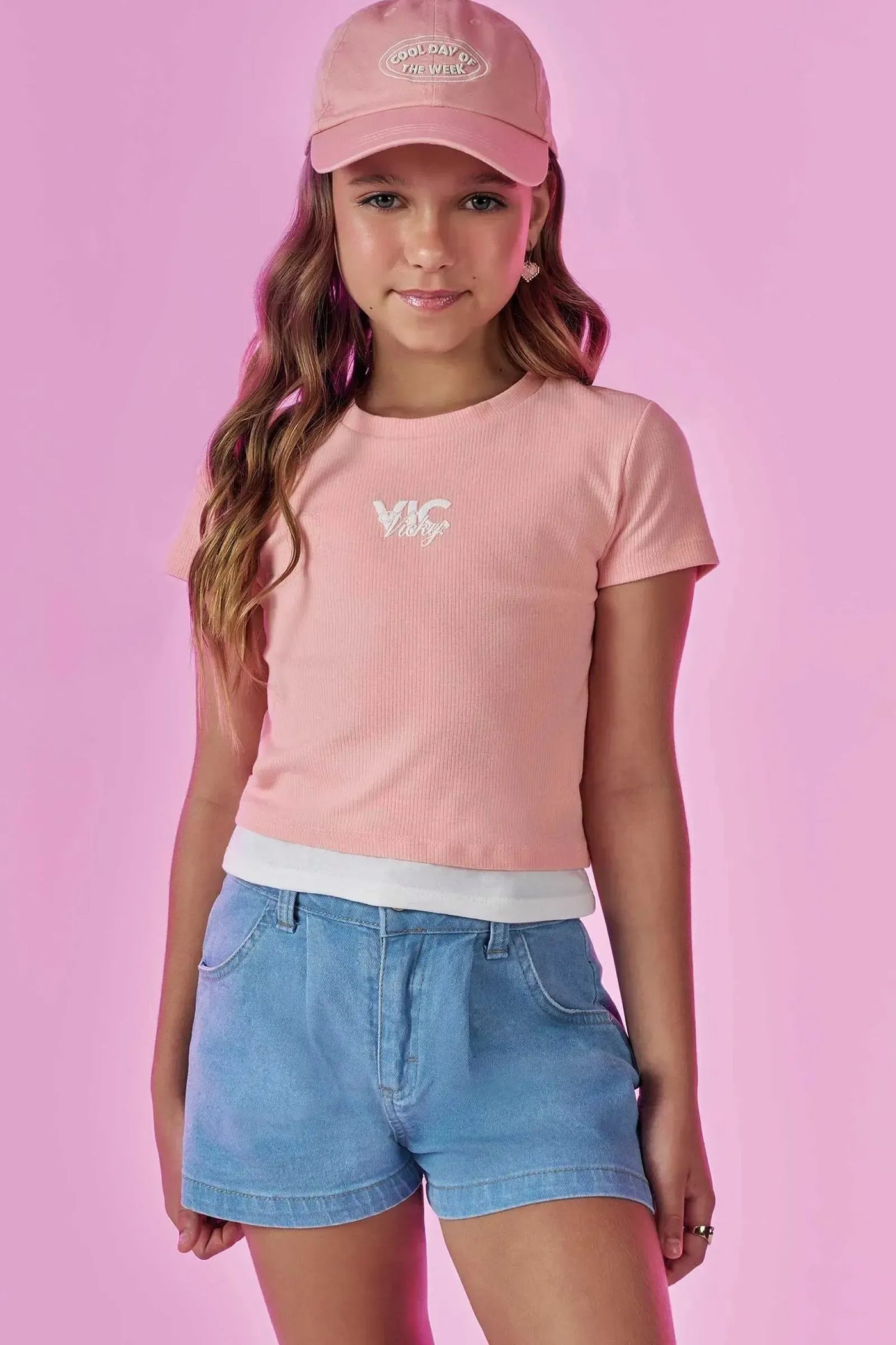 Blusa Boxy em Canelado Liz 87512 Vic&Vicky Teen Menina