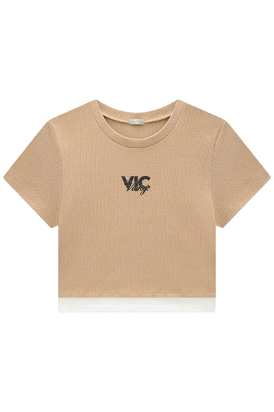 Blusa Boxy em Canelado Liz 87512 Vic&Vicky Teen Menina