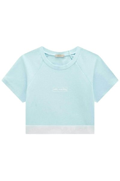 Blusa Cropped em Canelado Liz 86899 Vic&Vicky Teen Menina