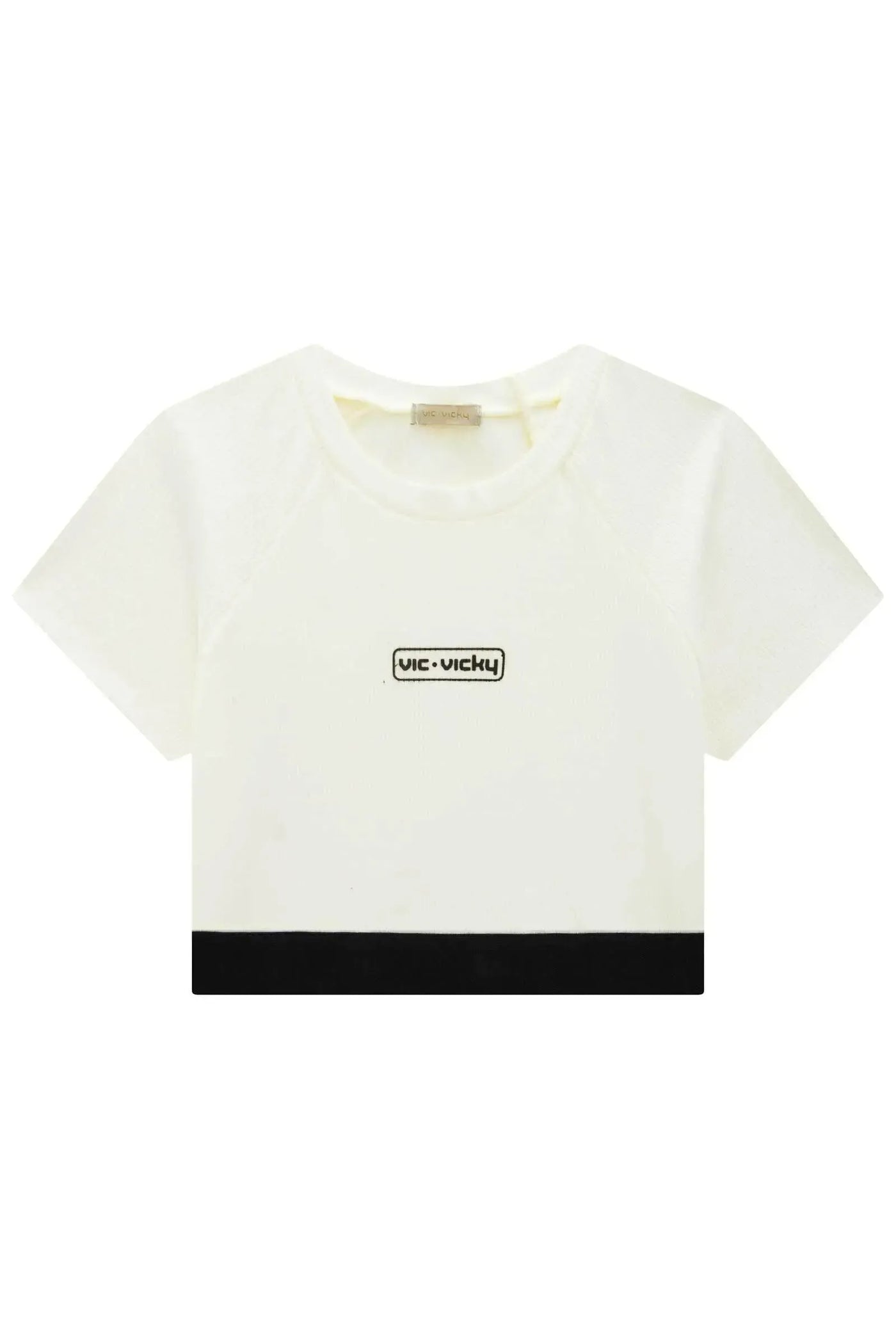 Blusa Cropped em Canelado Liz 86899 Vic&Vicky Teen Menina