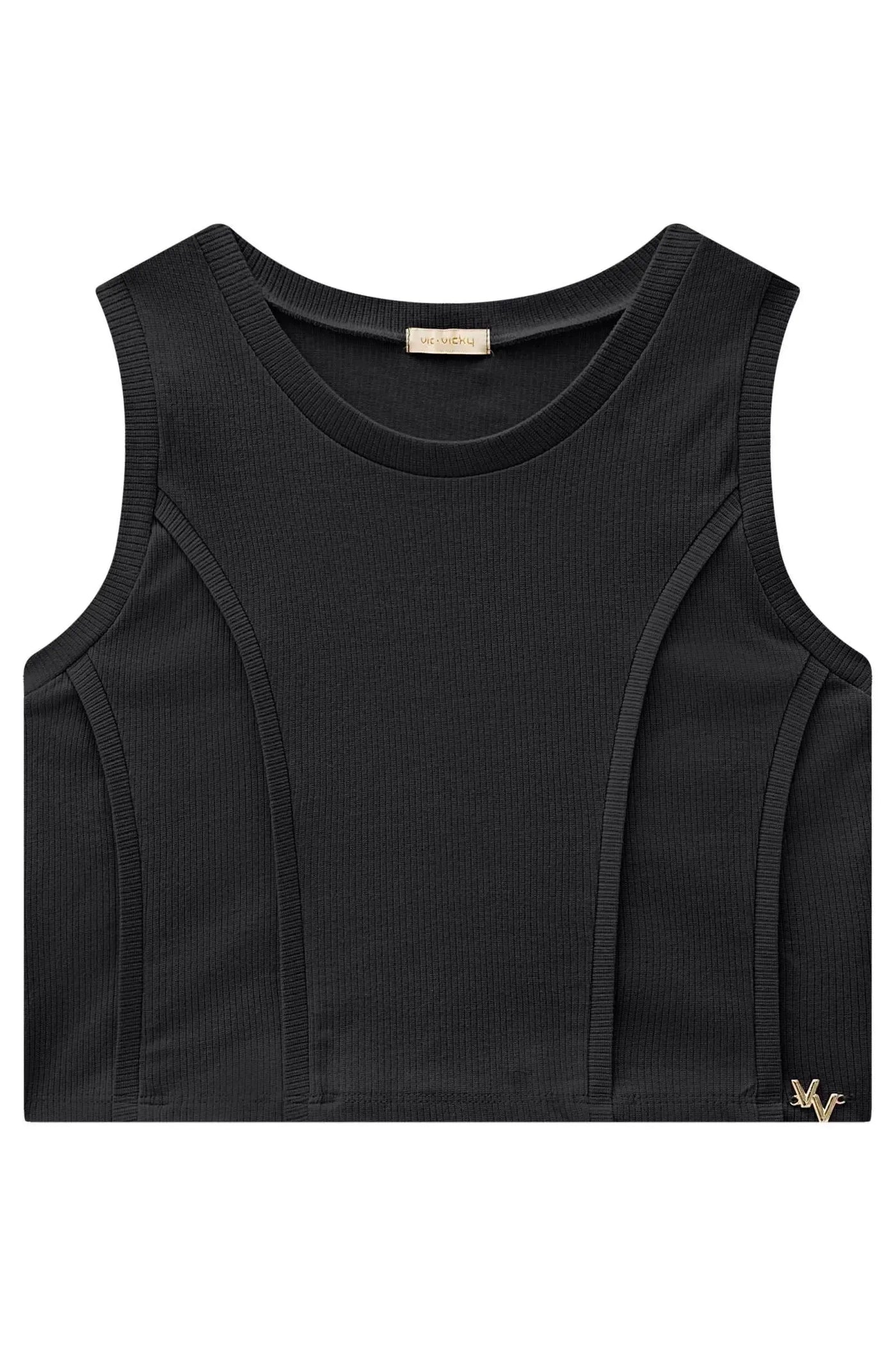 Blusa Cropped em Canelado Liz 87523 Vic&Vicky Teen Menina