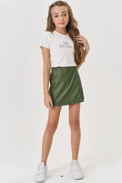 Blusa Cropped Teen Menina em Cotton 81488 Lilimoon