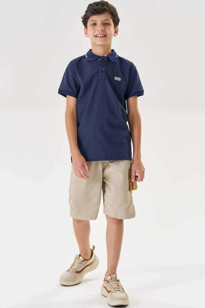 Camisa Polo em Piquet com Elastano 86875 Johnny Fox Teen Menino
