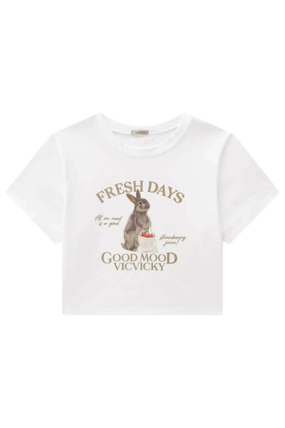 Camiseta Boxy Over em Meia Malha 87511 Vic&Vicky Teen Menina