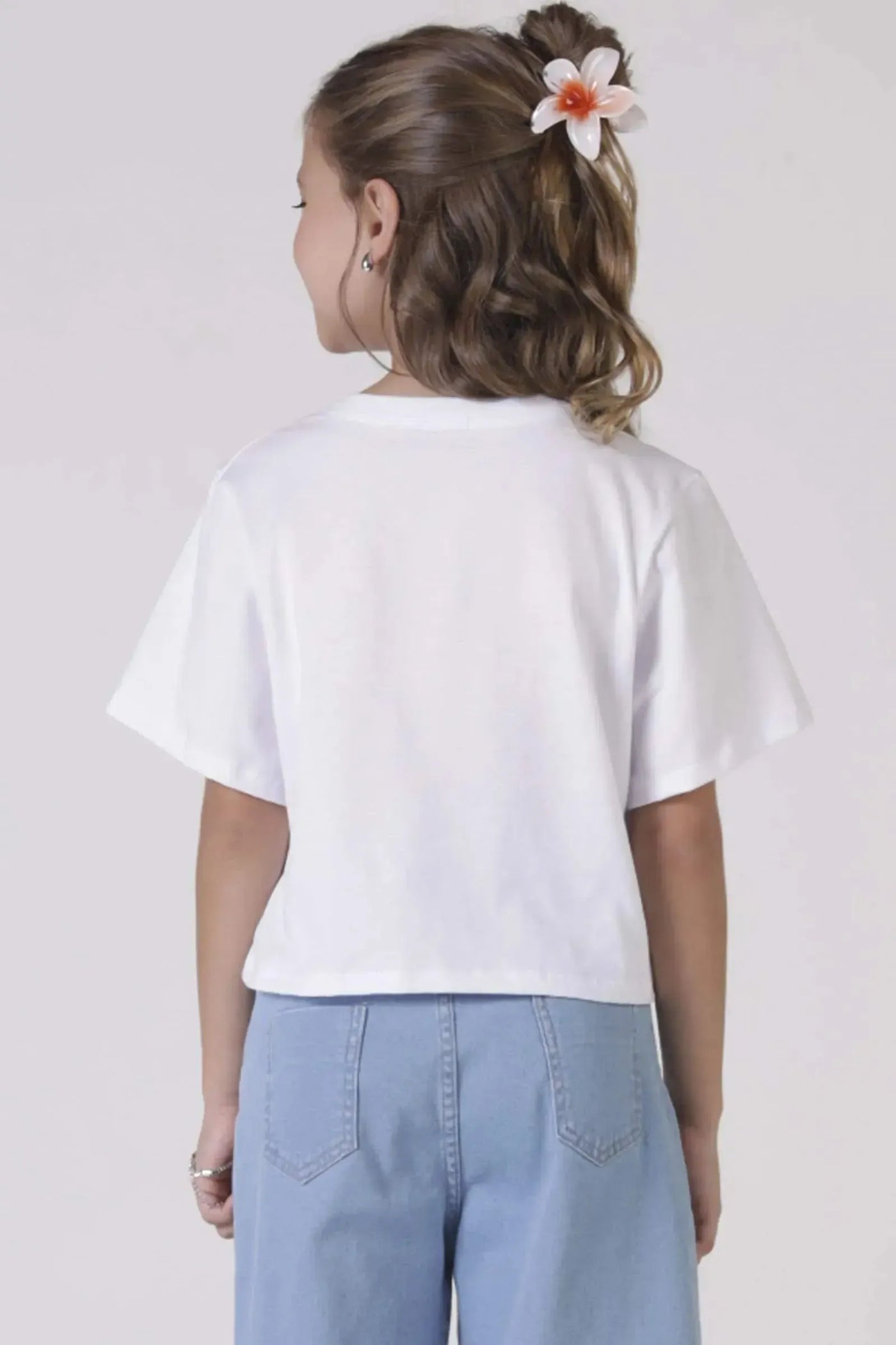 Camiseta Boxy Over em Meia Malha 90459 Vic&Vicky Teen Menina