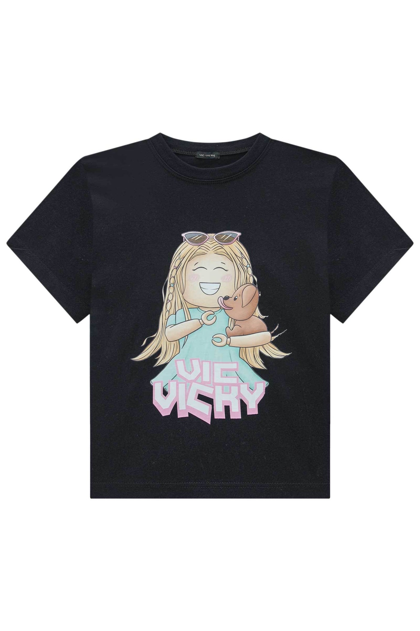 Camiseta Comfy em Meia Malha 85309 Vic&Vicky Teen Menina