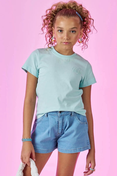 Camiseta Comfy em Meia Malha 86895 Vic&Vicky Teen Menina