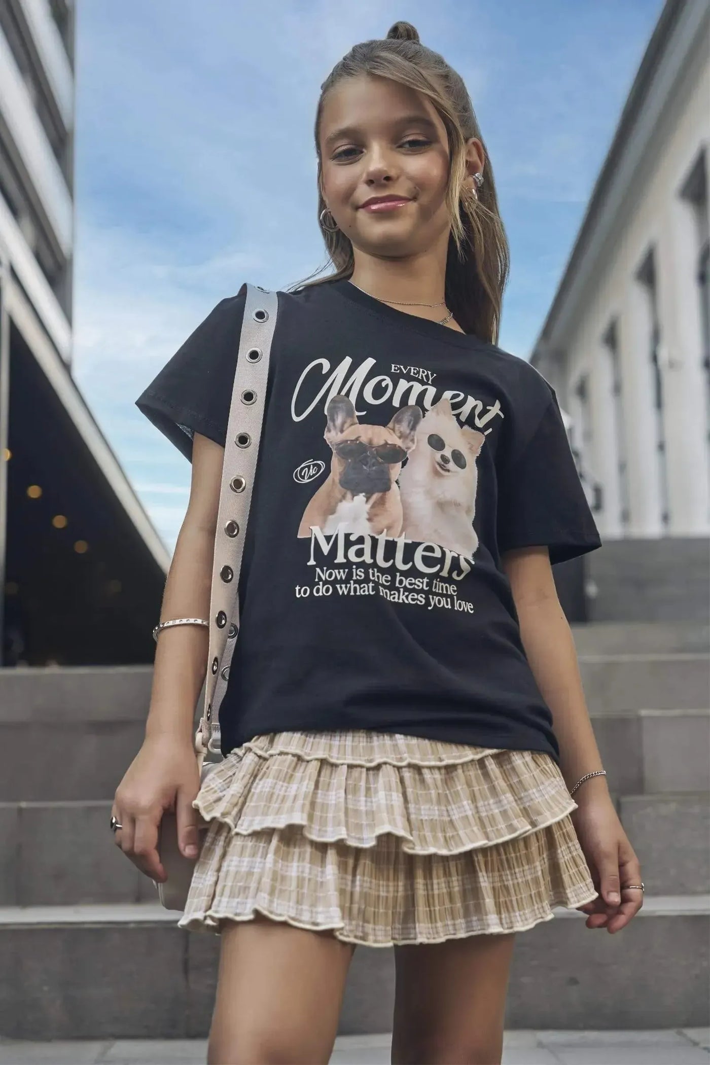 Camiseta Comfy em Meia Malha 88643 Vic&Vicky Teen Menina