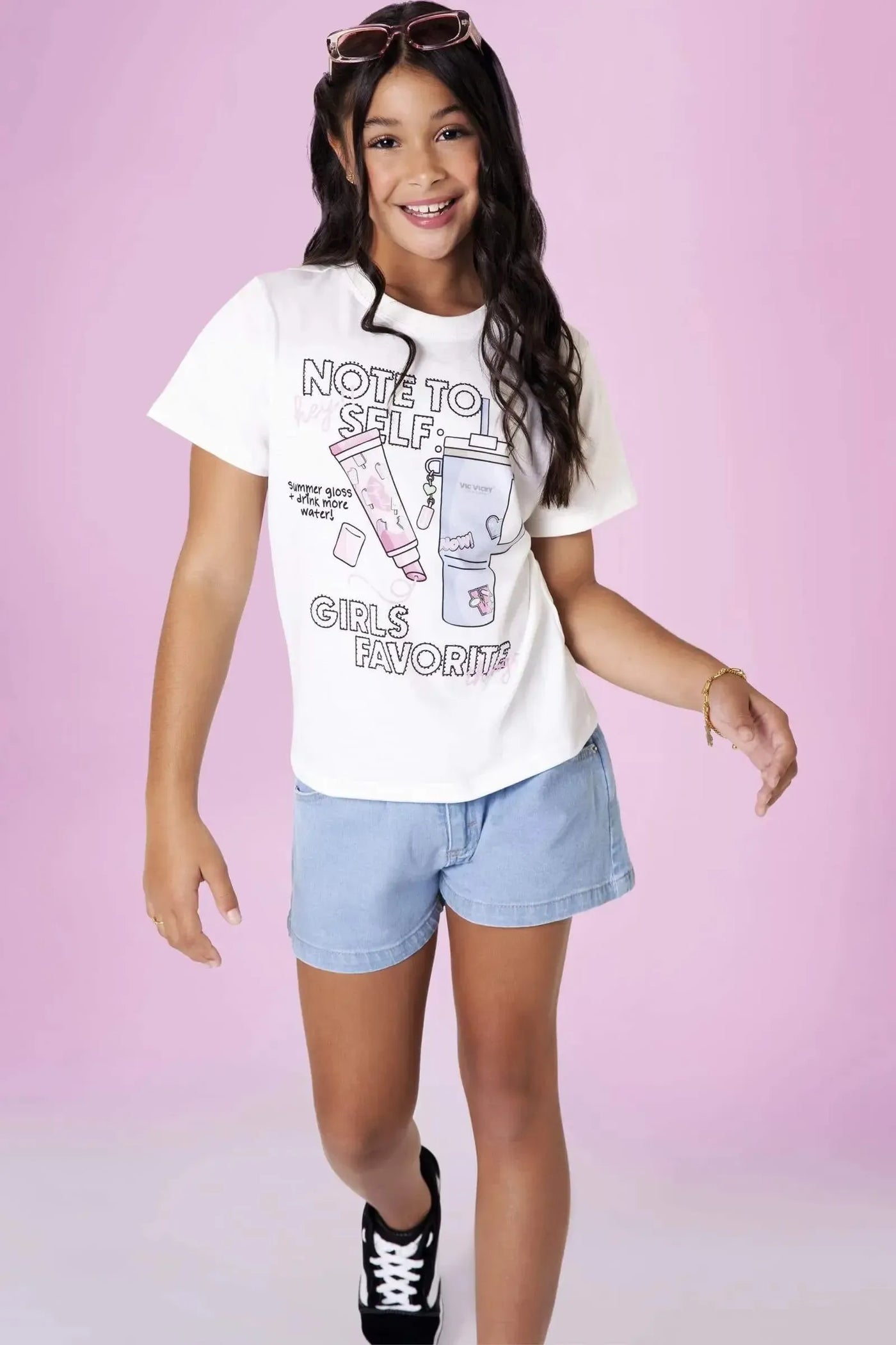 Camiseta Comfy em Meia Malha 90458 Vic&Vicky Teen Menina