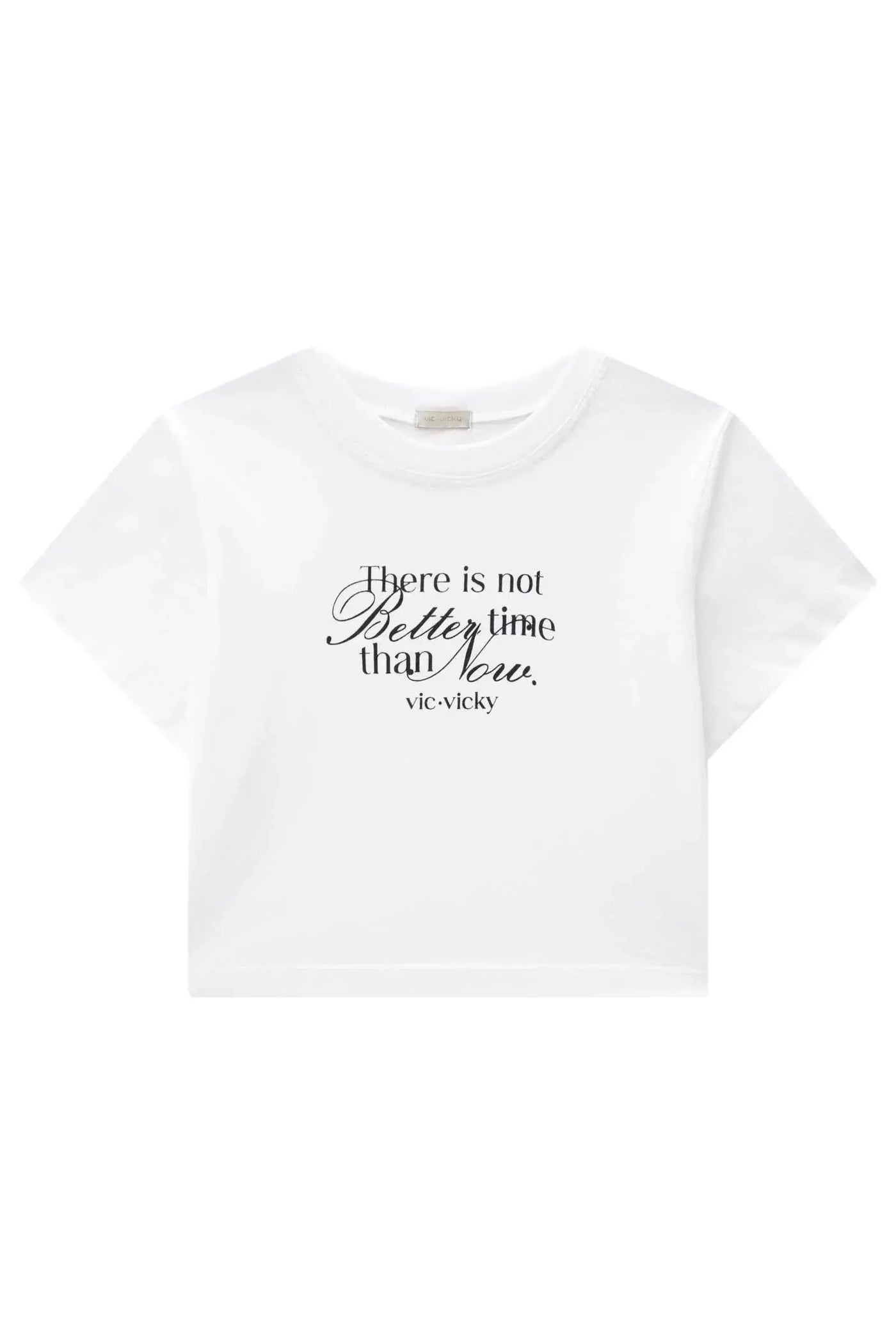 Camiseta Cropped Over em Meia Malha 86897 Vic&Vicky Teen Menina