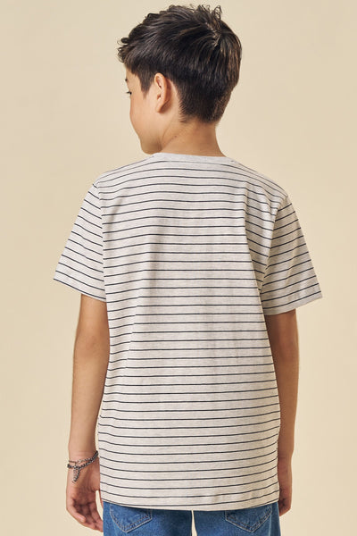 Camiseta em Cotton Listrado Fio Tinto 83508 Johnny Fox Teen Menino
