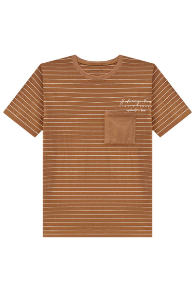 Camiseta em Cotton Listrado Fio Tinto 83508 Johnny Fox Teen Menino