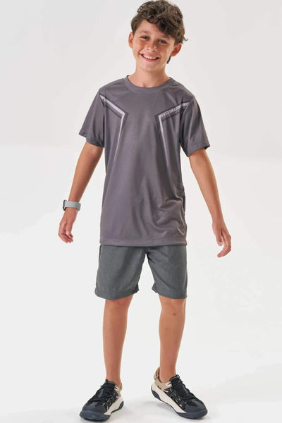 Camiseta em Malha Dry Sports 87640 Johnny Fox Teen Menino