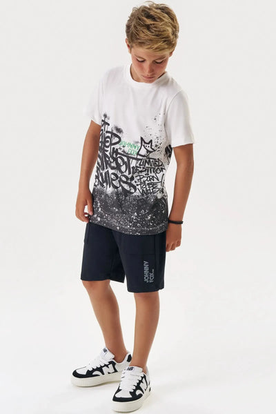Camiseta em Malha Fresh 87627 Johnny Fox Teen Menino