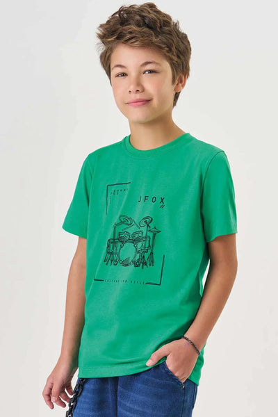 Camiseta Teen Menino em Meia Malha 82249 Johnny Fox