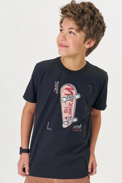 Camiseta Teen Menino em Meia Malha 82261 Johnny Fox