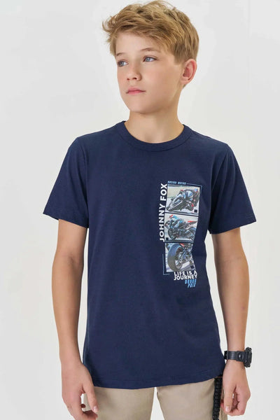 Camiseta Teen Menino em Meia Malha 82270 Johnny Fox