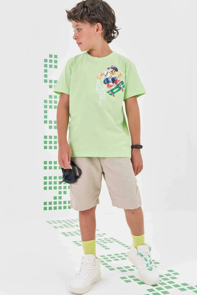 Camiseta em Meia Malha 86319 Johnny Fox Teen Menino