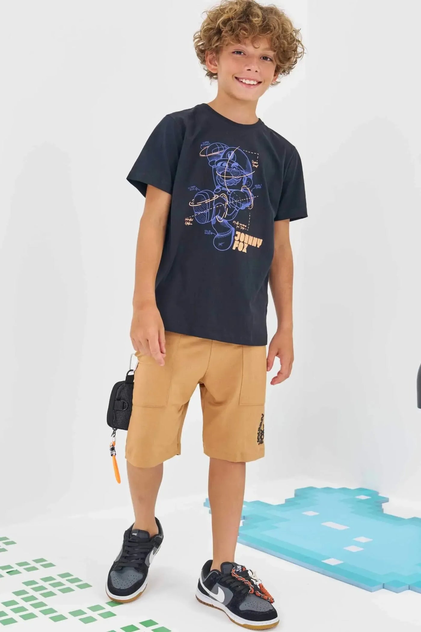 Camiseta em Meia Malha 86322 Johnny Fox Teen Menino