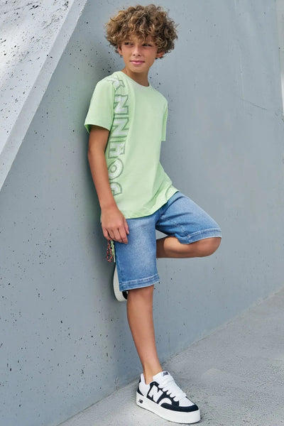 Camiseta em Meia Malha 86865 Johnny Fox Teen Menino