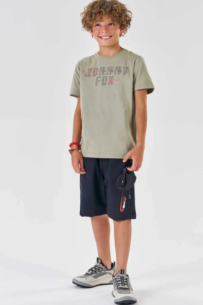 Camiseta em Meia Malha 87002 Johnny Fox Teen Menino