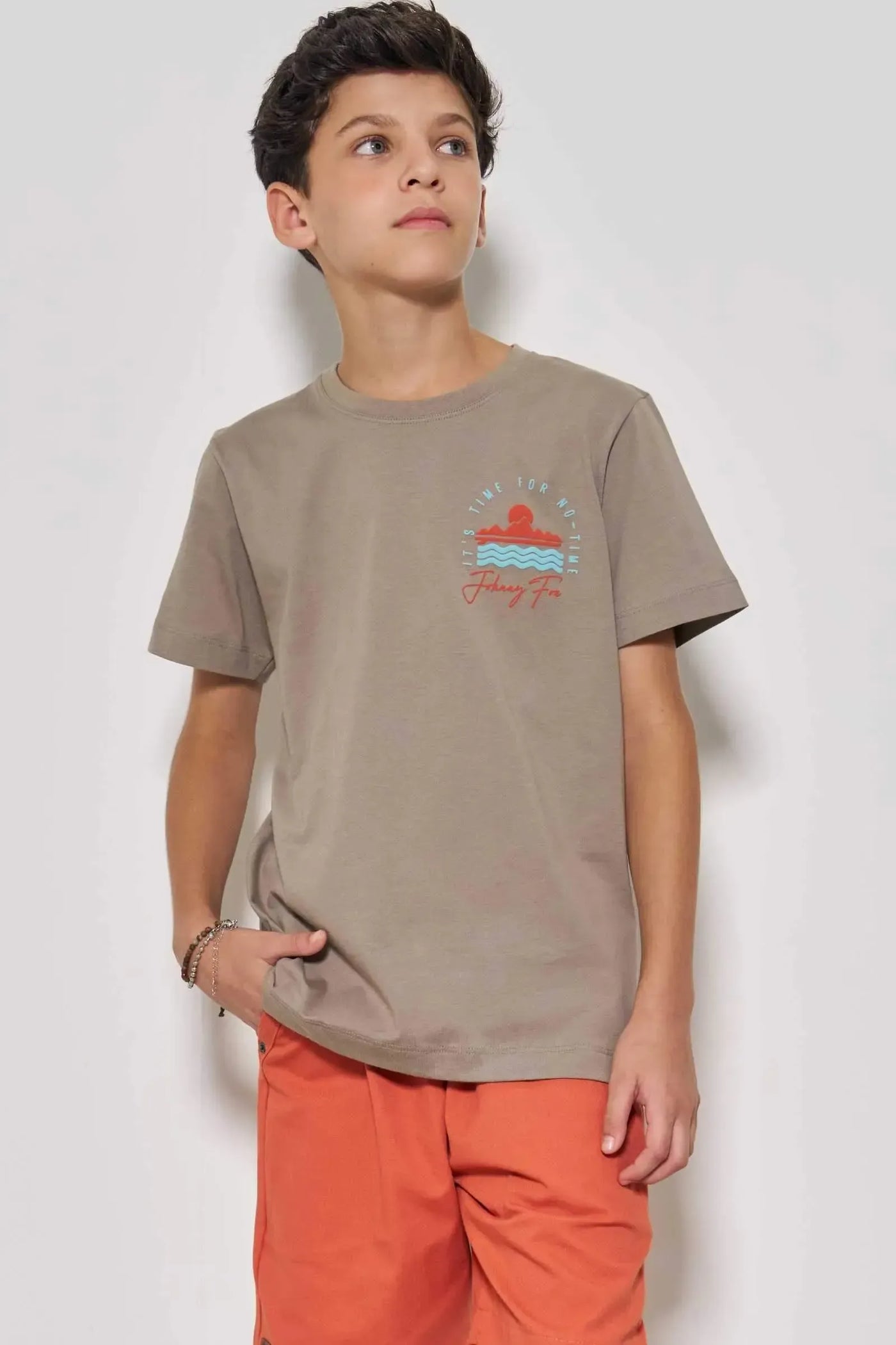 Camiseta em Meia Malha 87006 Johnny Fox Teen Menino