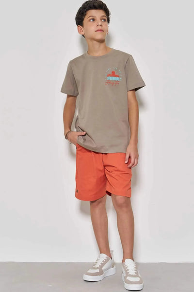 Camiseta em Meia Malha 87006 Johnny Fox Teen Menino