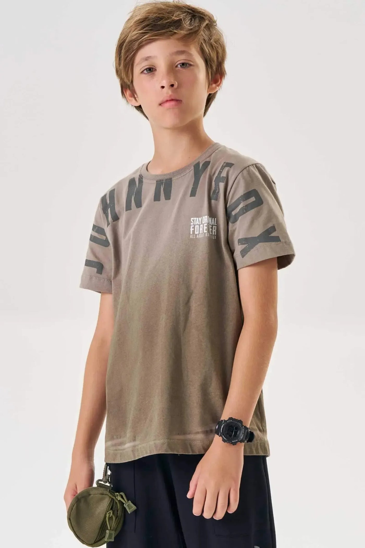 Camiseta em Meia Malha 87620 Johnny Fox Teen Menino