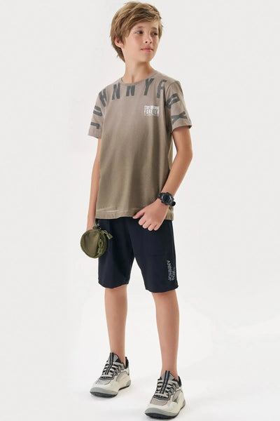 Camiseta em Meia Malha 87620 Johnny Fox Teen Menino