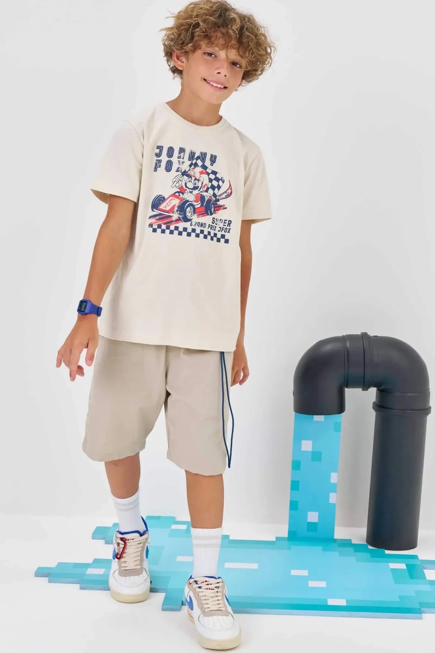 Camiseta em Meia Malha 88603 Johnny Fox Teen Menino