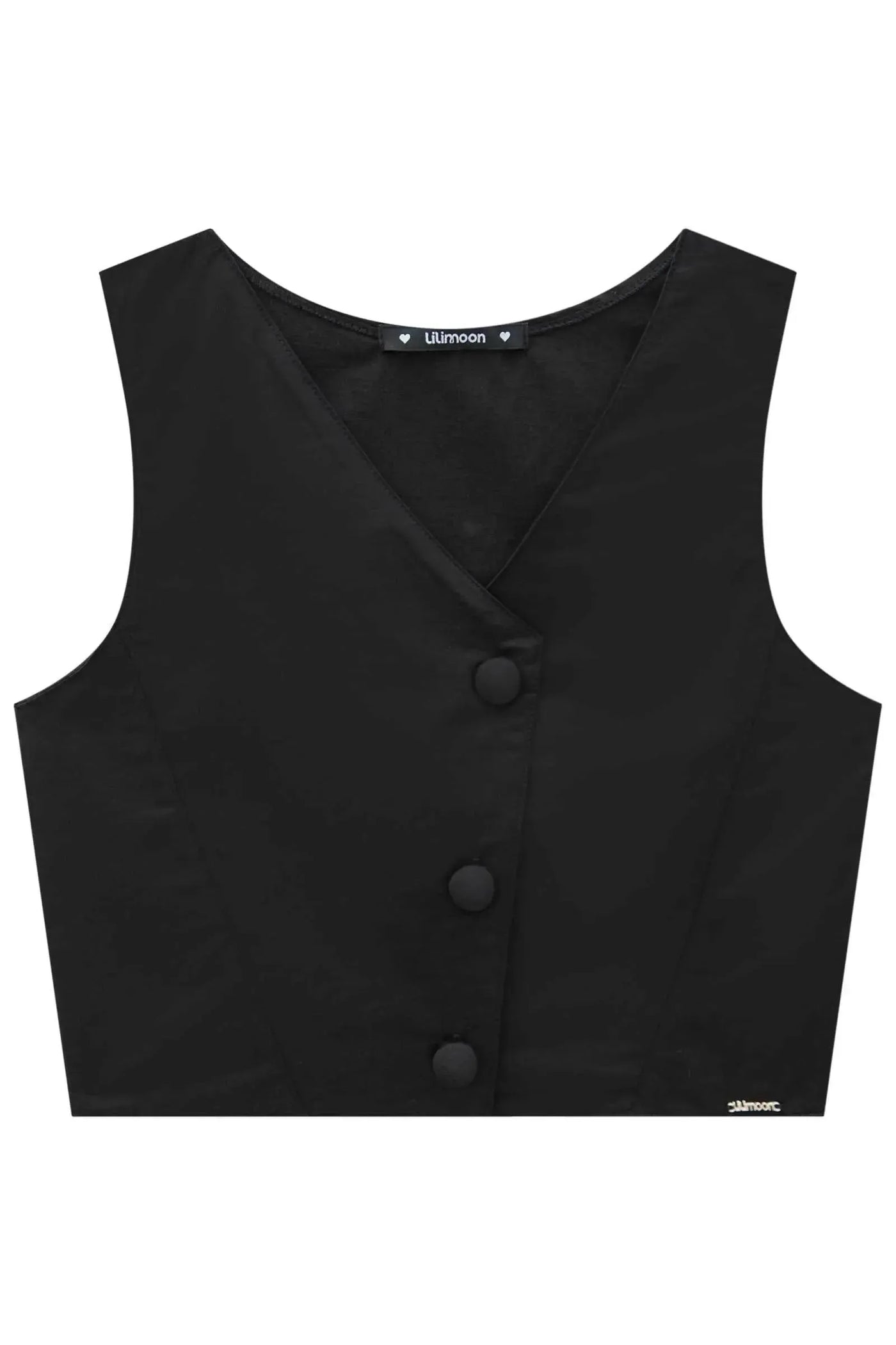 Colete Cropped em Alfaiataria Amore 86533 Lilimoon Teen Menina