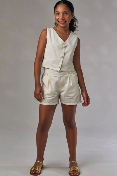 Colete Cropped em Alfaiataria Amore 86533 Lilimoon Teen Menina