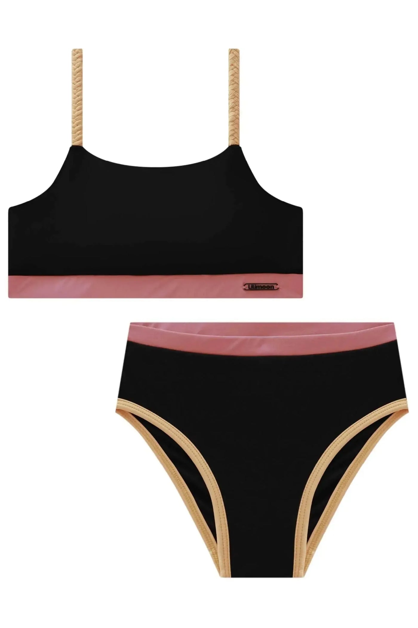 Conjunto de Biquíni com Top e Calcinha em Malha UV Dry 50+ 87841 Lilimoon Teen Menina