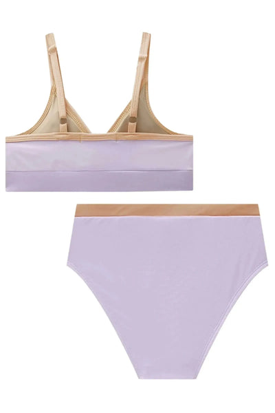 Conjunto de Biquíni com Top Triângulo e Calcinha Lateral Média em Malha UV Dry 50+ 87889 Lilimoon Teen Menina