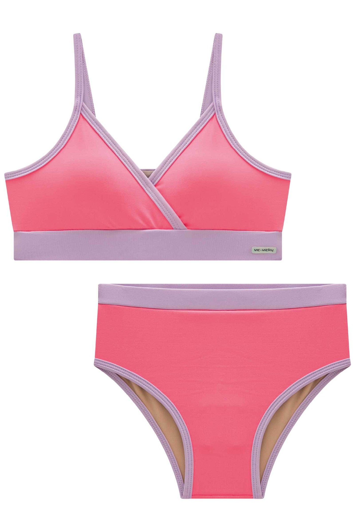 Conjunto de Biquini em Malha Uv Dry 50+ com Bojo Removível 82701 Vic&Vicky