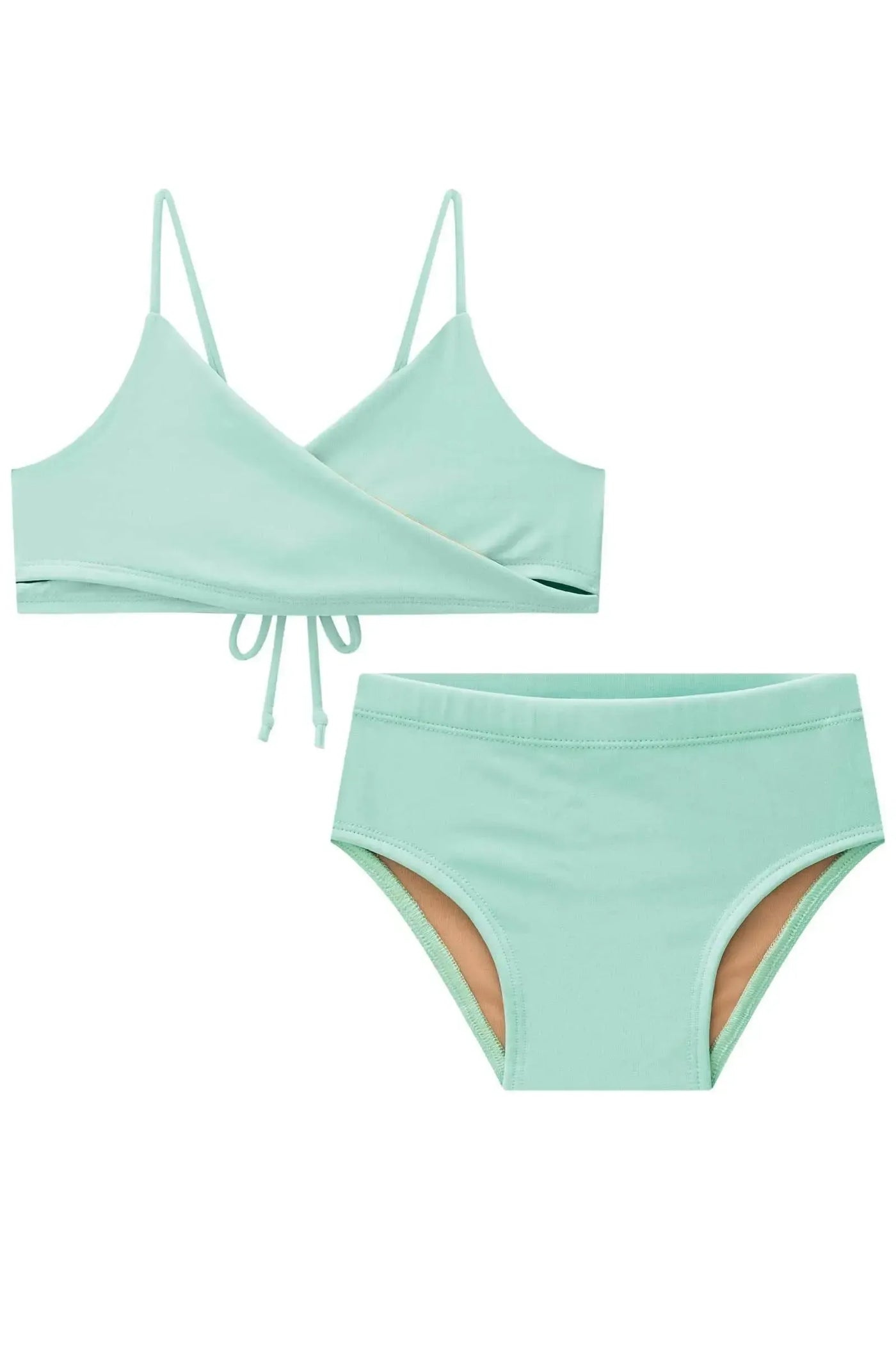 Conjunto de Biquini Top Transpassado e Calcinha Tradicional em Malha Poliamida UV 50+ 87996 Vic&Vicky Teen Menina