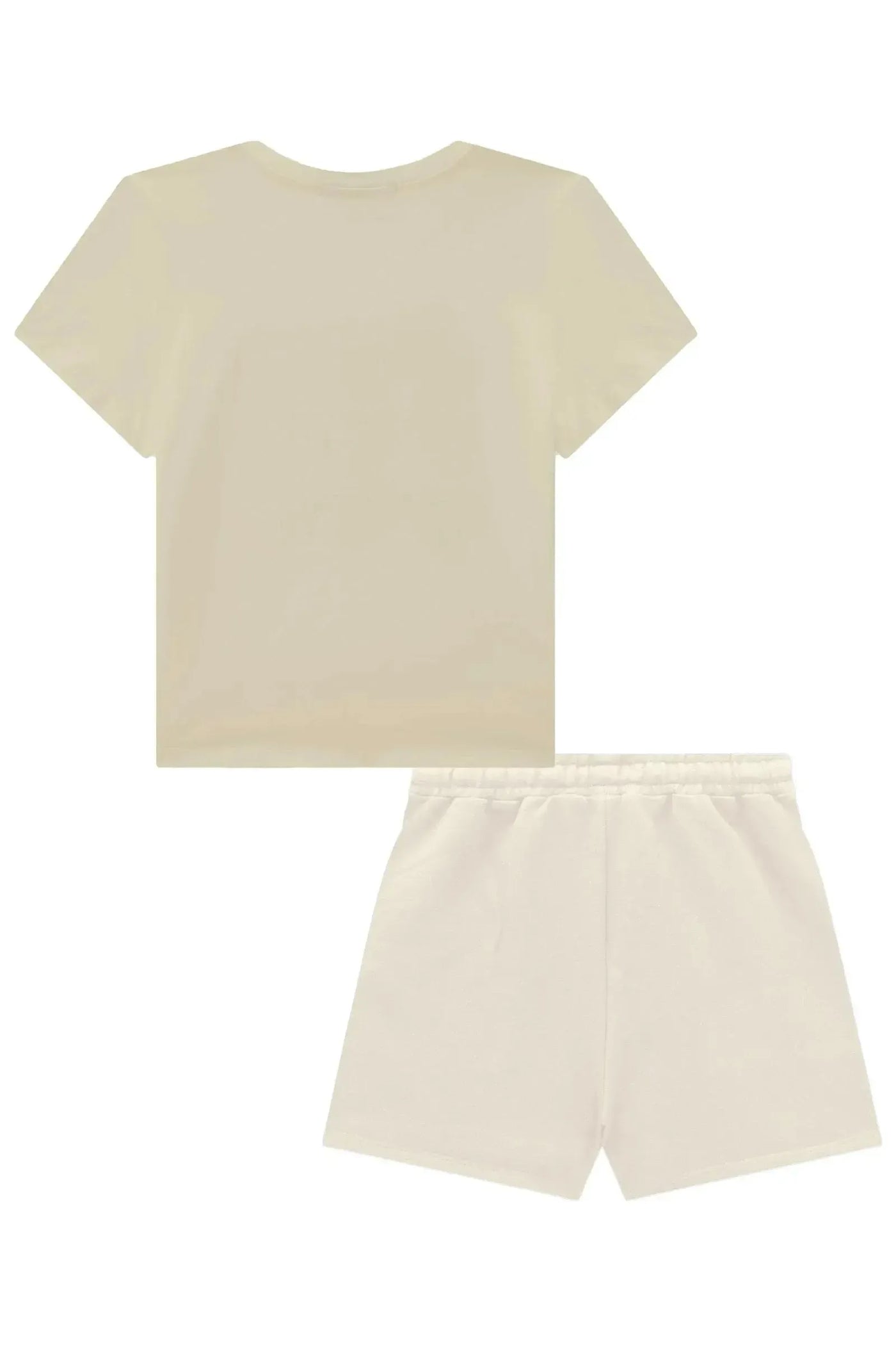 Conjunto de Blusa em Meia Malha e Shorts em Moletom sem Pelúcia 94184 Lilimoon Teen Menina