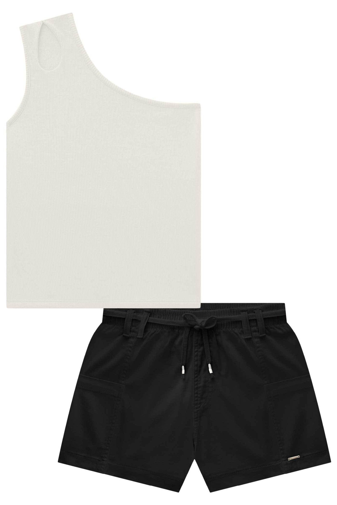 Conjunto de Blusa em Soft Line e Shorts em Sarja com Elastano 77073 Lilimoon