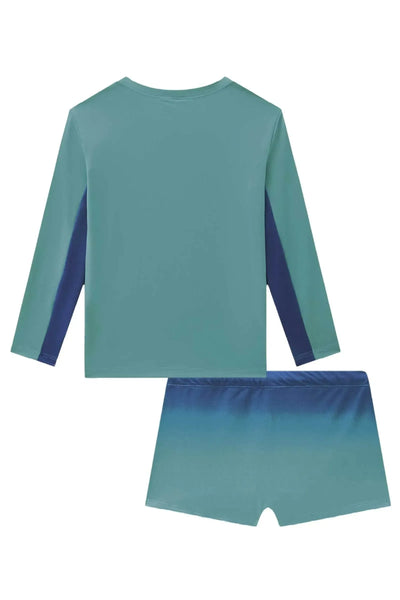 Conjunto de Camiseta e Sunga em Malha Uv Dry com Proteção Uv50+ 88617 Johnny Fox Teen Menino