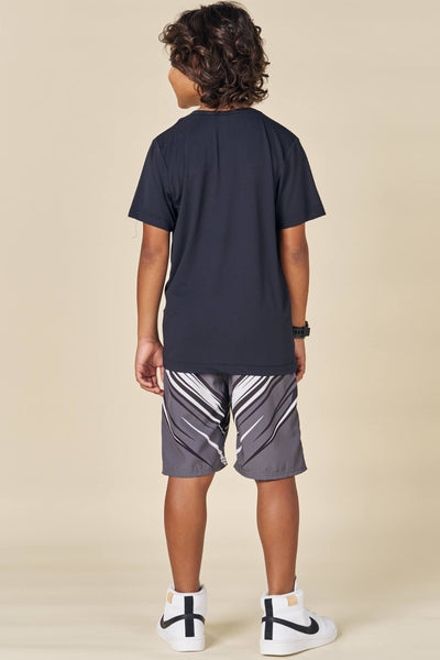 Conjunto de Camiseta em Malha Speed Dry Fit e Bermuda em Nylon Ergonômic com Elastano 78598 Johnny Fox