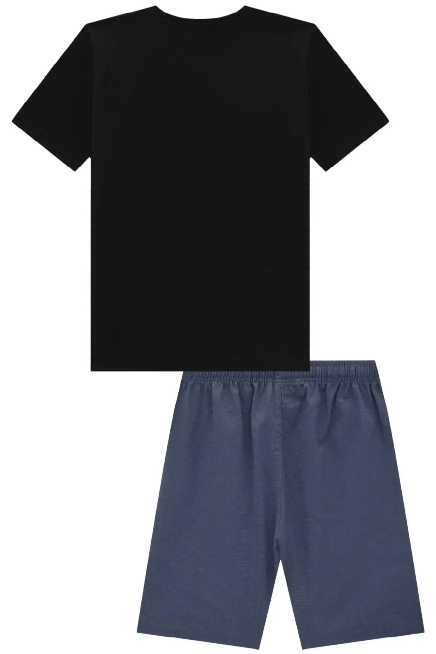 Conjunto de Camiseta em Meia Malha e Bermuda em Linho Santorine com Elastano 89226 Johnny Fox Teen Menino