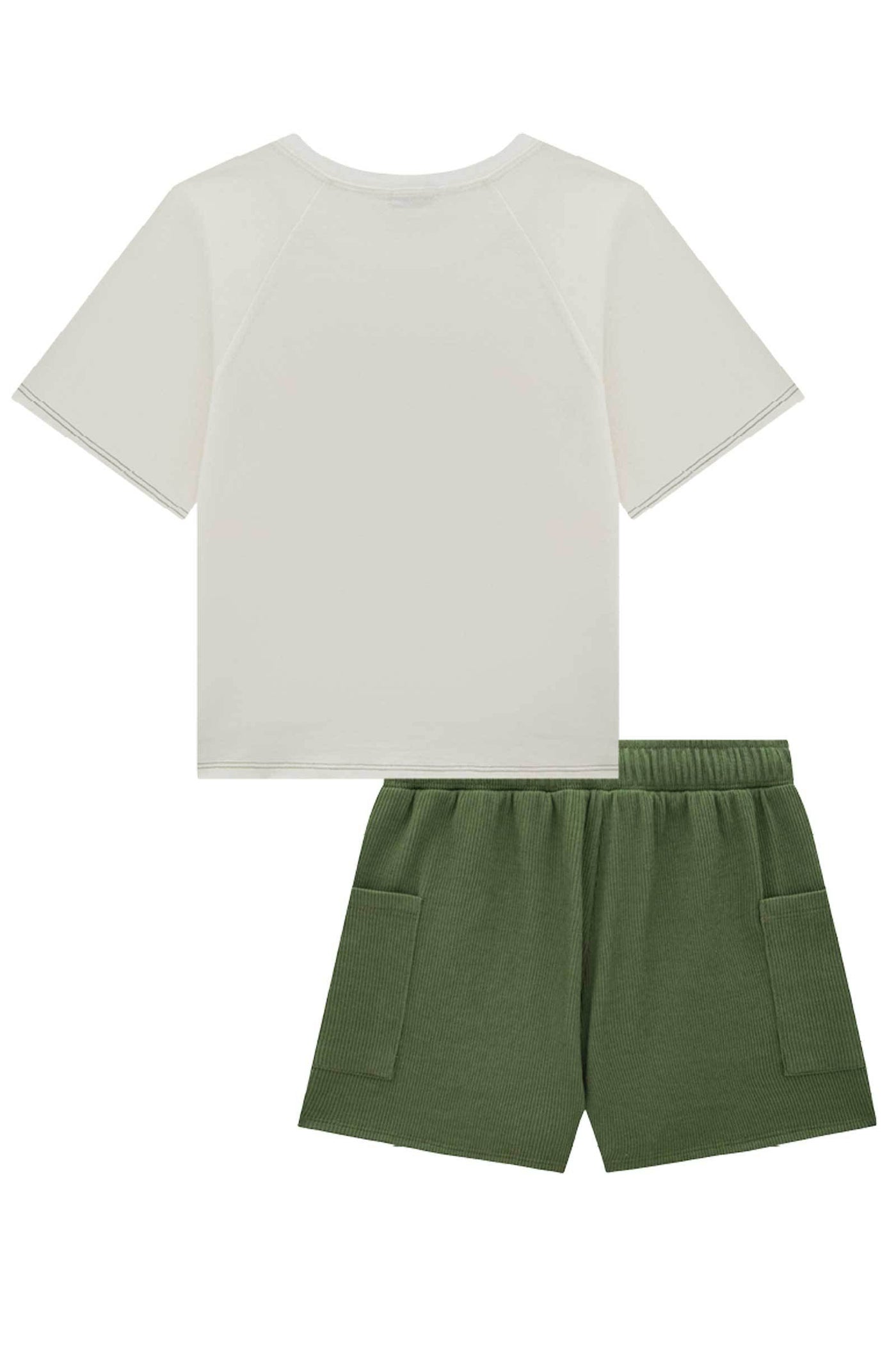 Conjunto de Camiseta em Meia Malha e Shorts em Soft Line 77738 Vic&Vicky