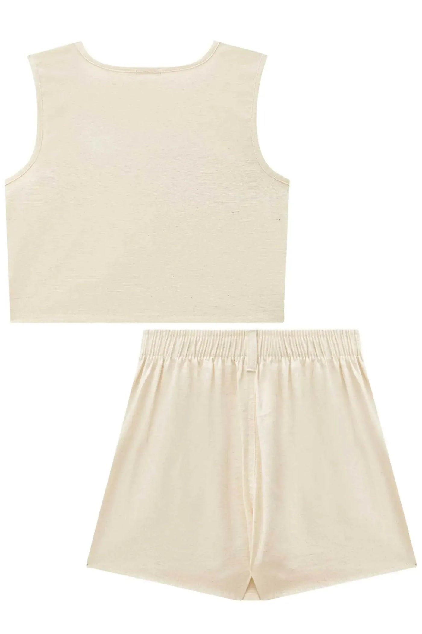 Conjunto de Colete e Short Saia em Linho com Elastano 87595 Vic&Vicky Teen Menina