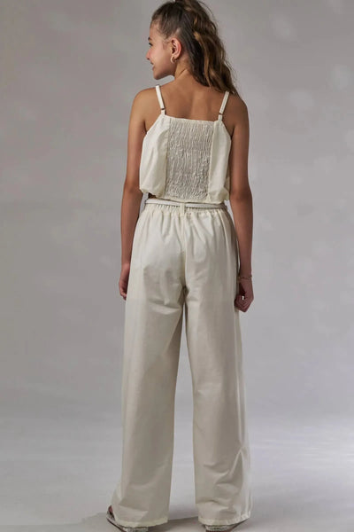 Conjunto de Top Cropped e Calça em Alfaiataria Amore 87470 Lilimoon Teen Menina