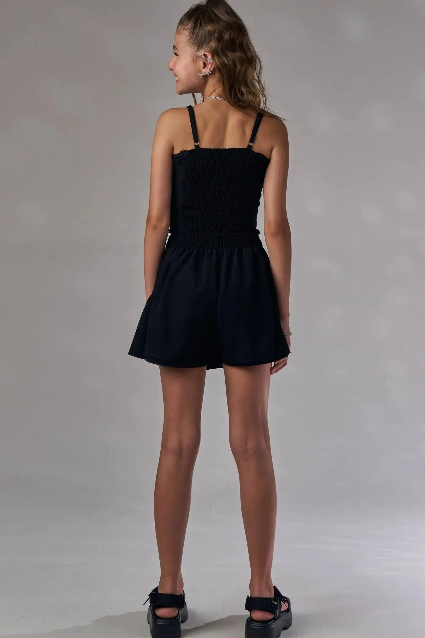 Conjunto de Top Cropped e Short Saia em Crepe Dua Lipa 87474 Lilimoon Teen Menina