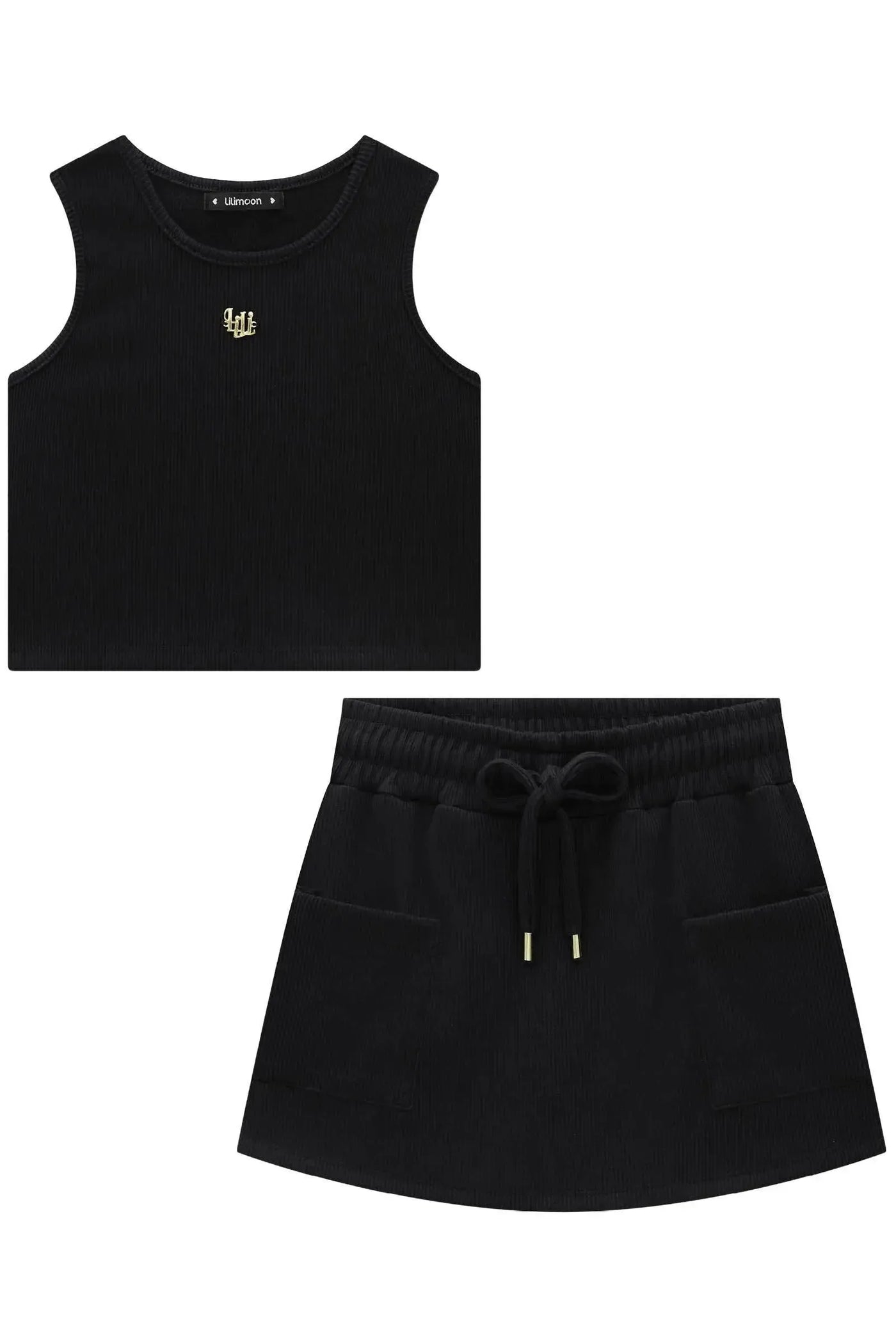 Conjunto de Top Cropped e Short Saia em Soft Line 87461 Lilimoon Teen Menina